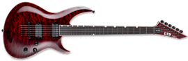 LTD H3-1000 See Thru Black Cherry 6-String Electric Guitar 2023